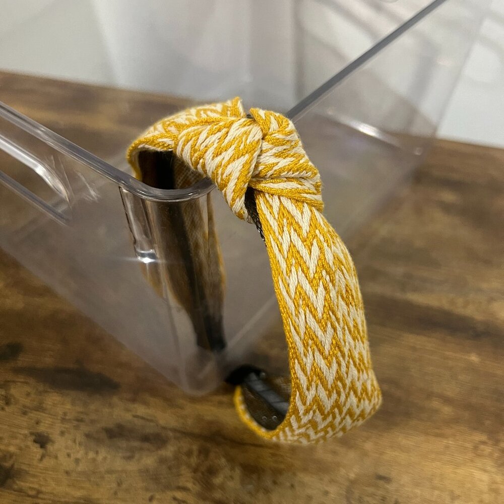 Mustard Yellow Woven Knot Headband - Summer. Fall Colors